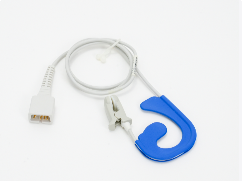 パルスオキシメータセンサープローブの耳たぶ装着型