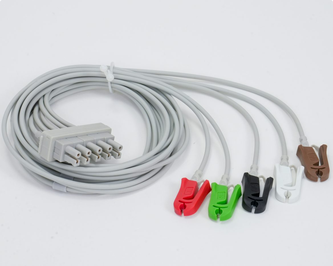 ECGケーブル（複数回使用タイプ）医療用心電図ケーブル